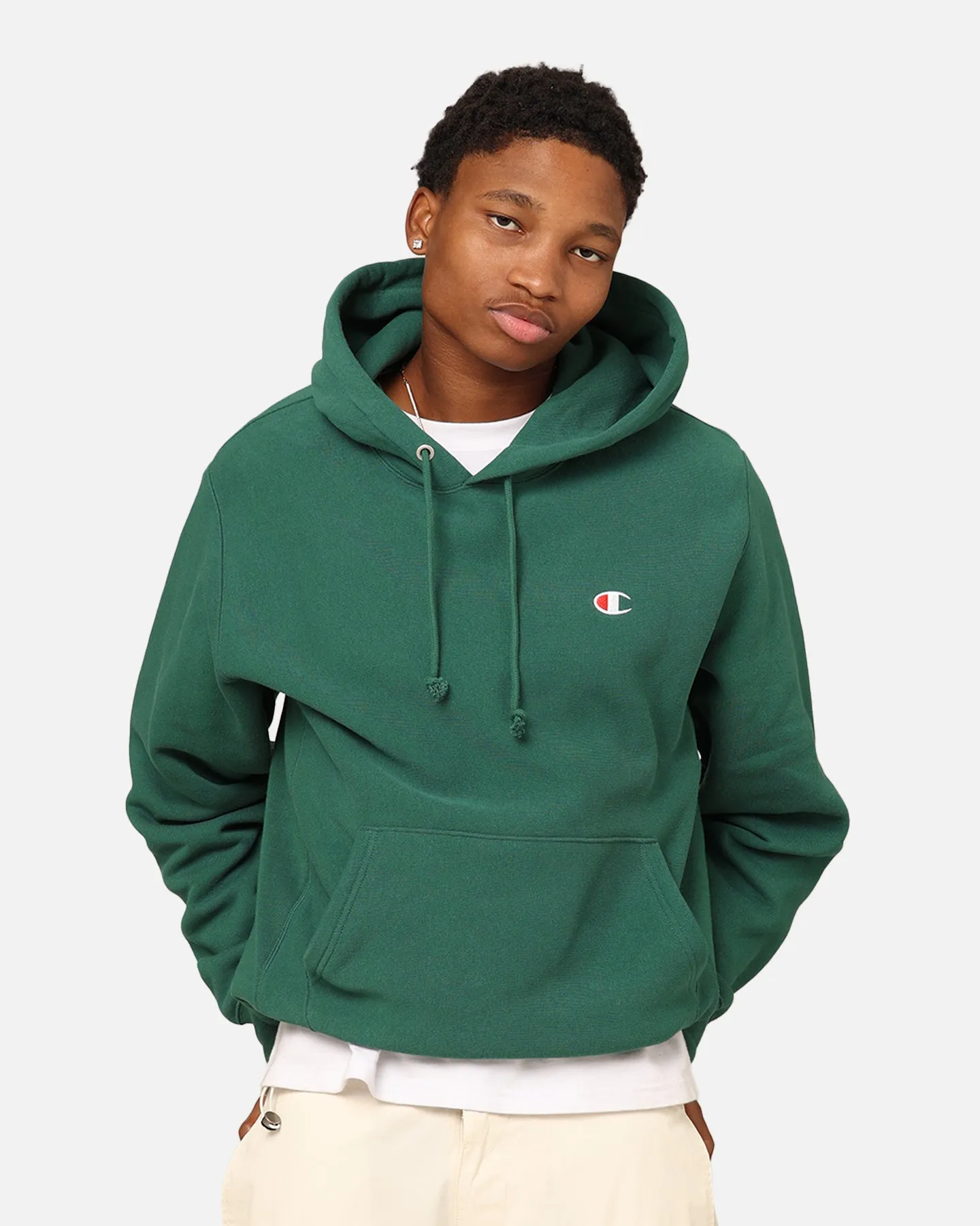 Champion Reverse Weave Small C Hoodie Spruce Willis sold by Culture Kings