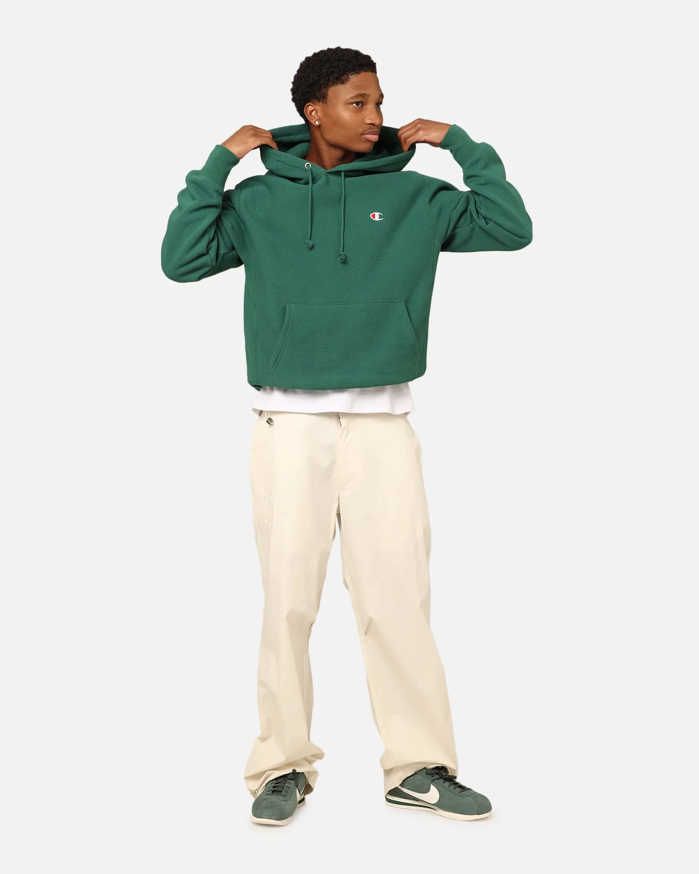 Champion Reverse Weave Small C Hoodie Spruce Willis sold by Culture Kings product image thumbnail 2