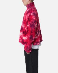MNML Tie Dye Sherpa Pullover Sweater Magenta sold by Culture Kings