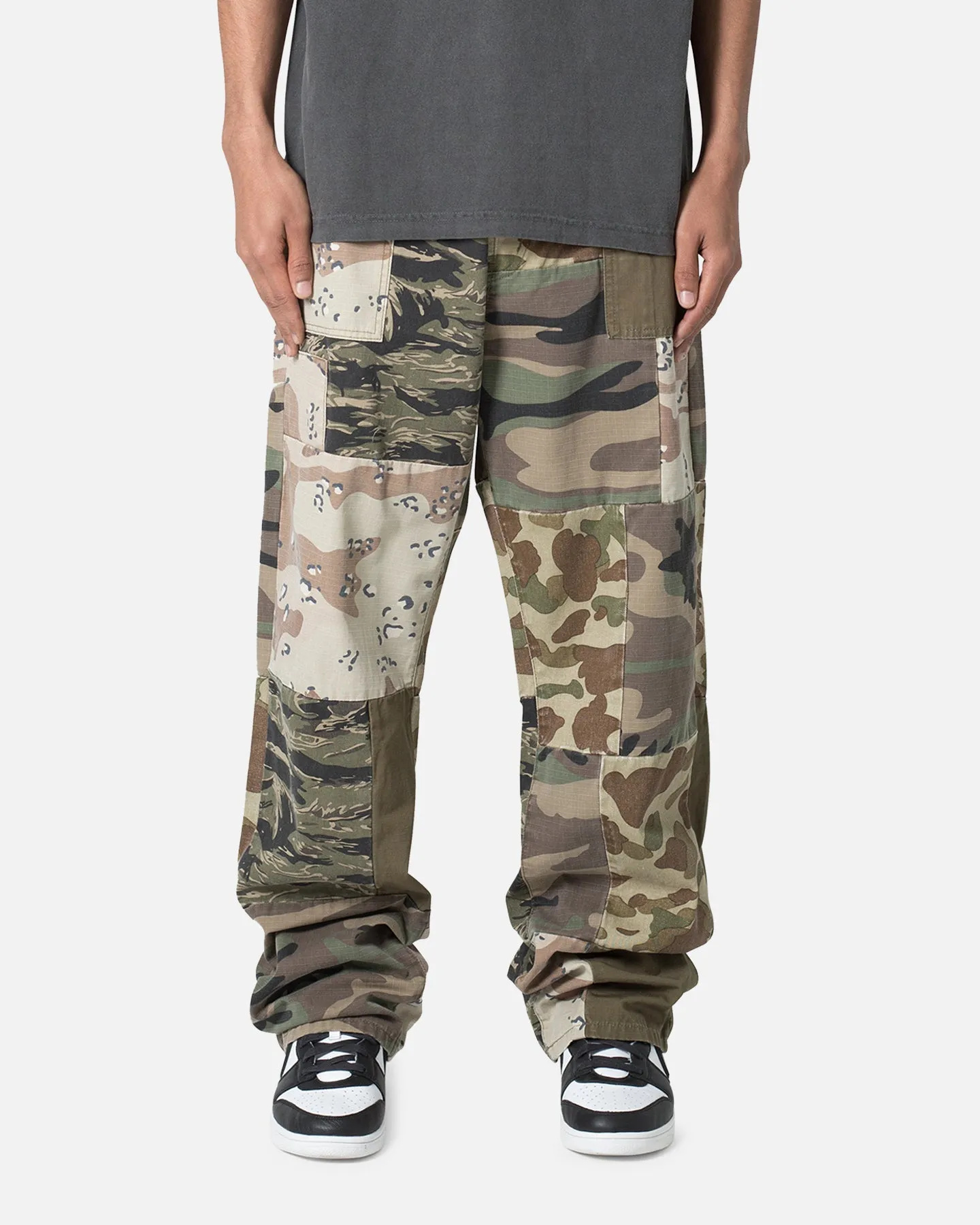 MNML Ultra Baggy Patchwork Denim Jeans Camo sold by Culture Kings