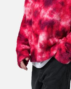MNML Tie Dye Sherpa Pullover Sweater Magenta sold by Culture Kings