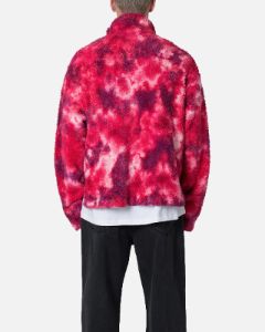 MNML Tie Dye Sherpa Pullover Sweater Magenta sold by Culture Kings
