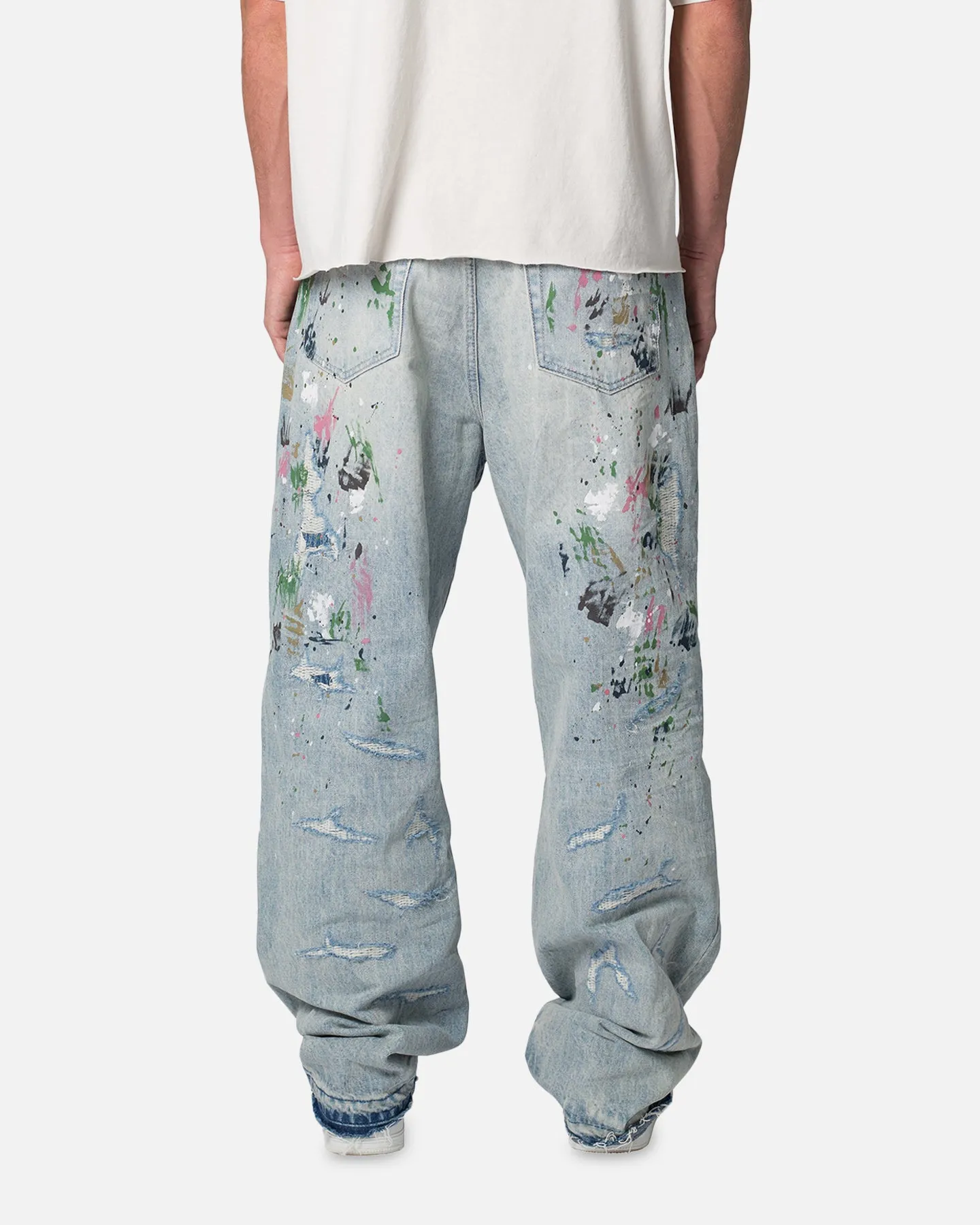 MNML Ultra Baggy Paint Denim Jeans Blue sold by Culture Kings product image thumbnail 4