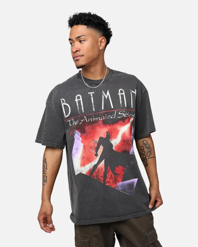 American Thrift X DC Batman The Animated Series Heavyweight Vintage T-Shirt Washed Black sold by Culture Kings