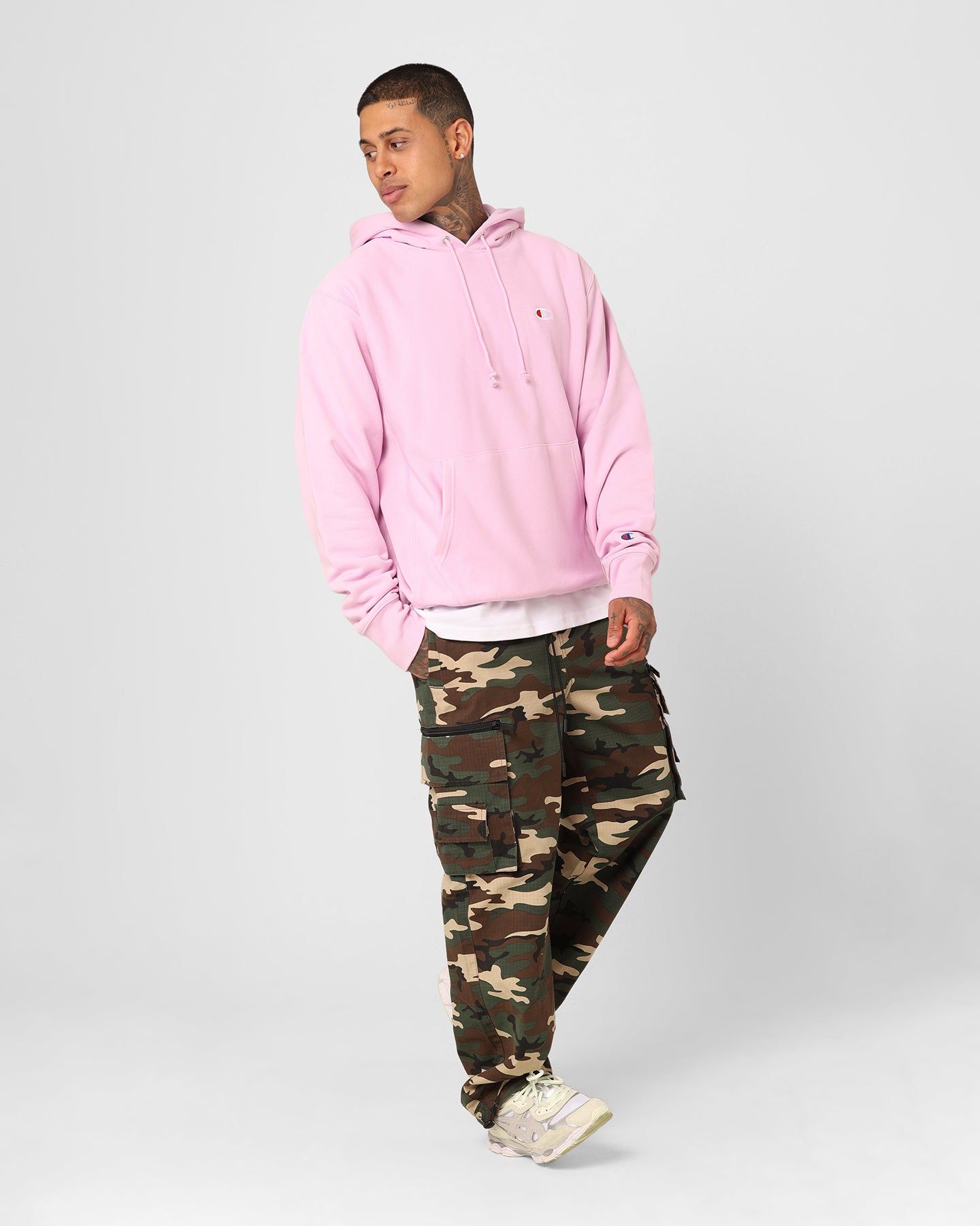 Champion Reverse Weave French Terry Hoodie Cotton Pink Pos sold by Culture Kings product image thumbnail 2
