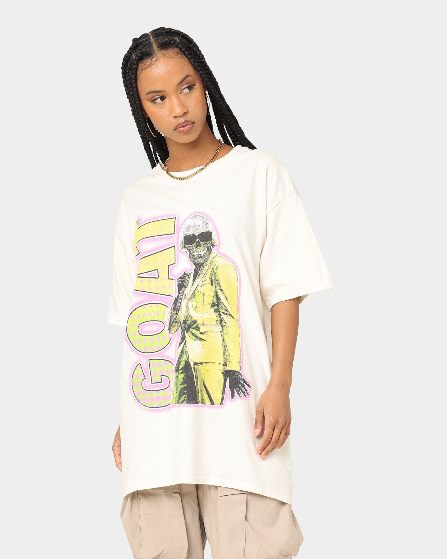 Goat Crew Bob Cut Skelly T-Shirt Off White sold by Culture Kings