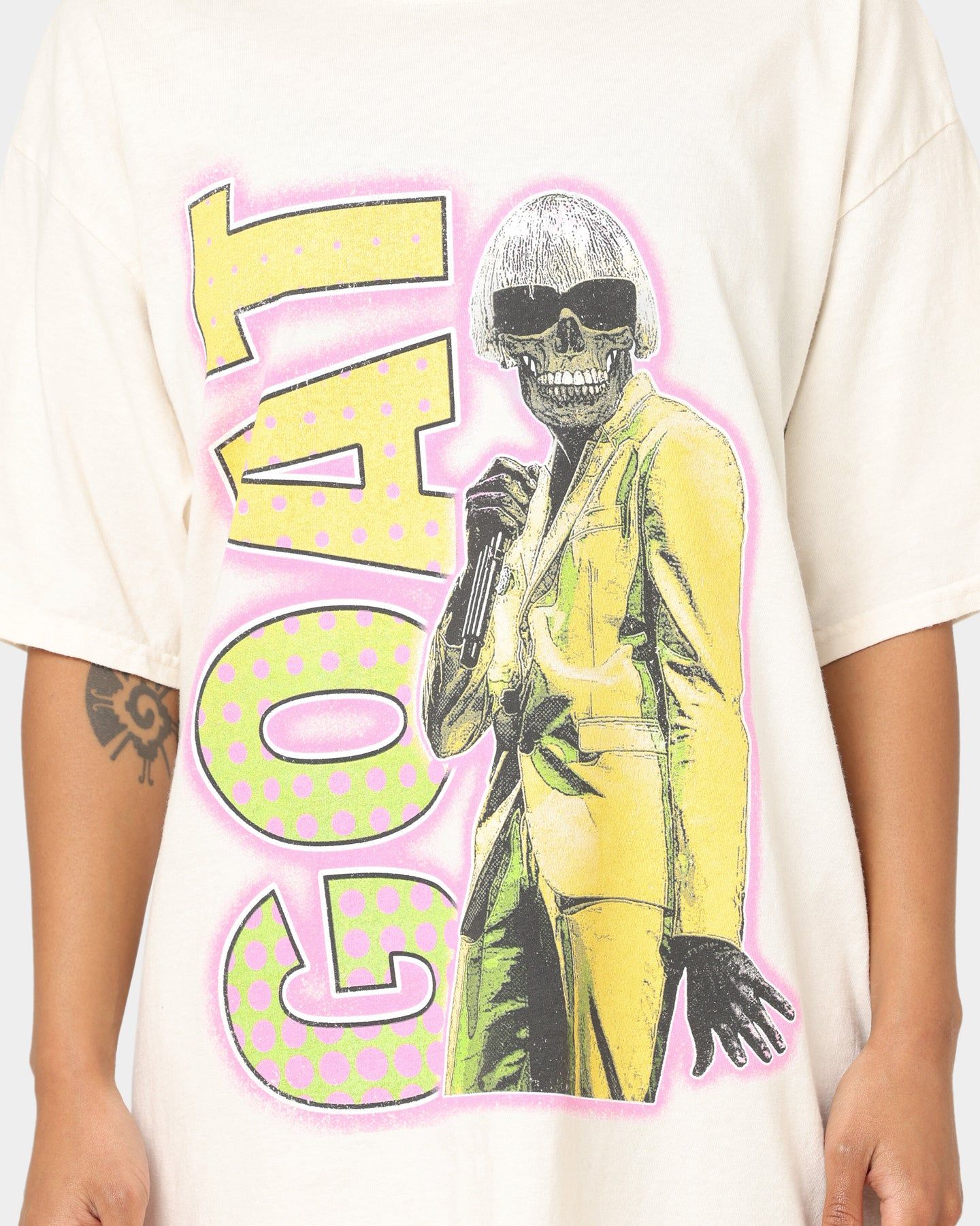 Goat Crew Bob Cut Skelly T-Shirt Off White sold by Culture Kings product image thumbnail 3