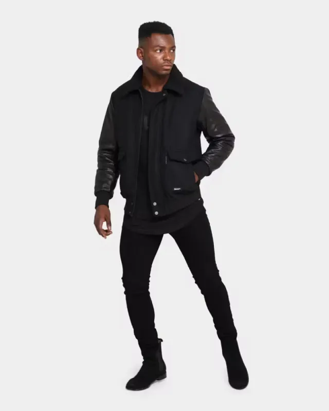 Saint Morta Maverick Sherpa Leather Jacket Black sold by Culture Kings
