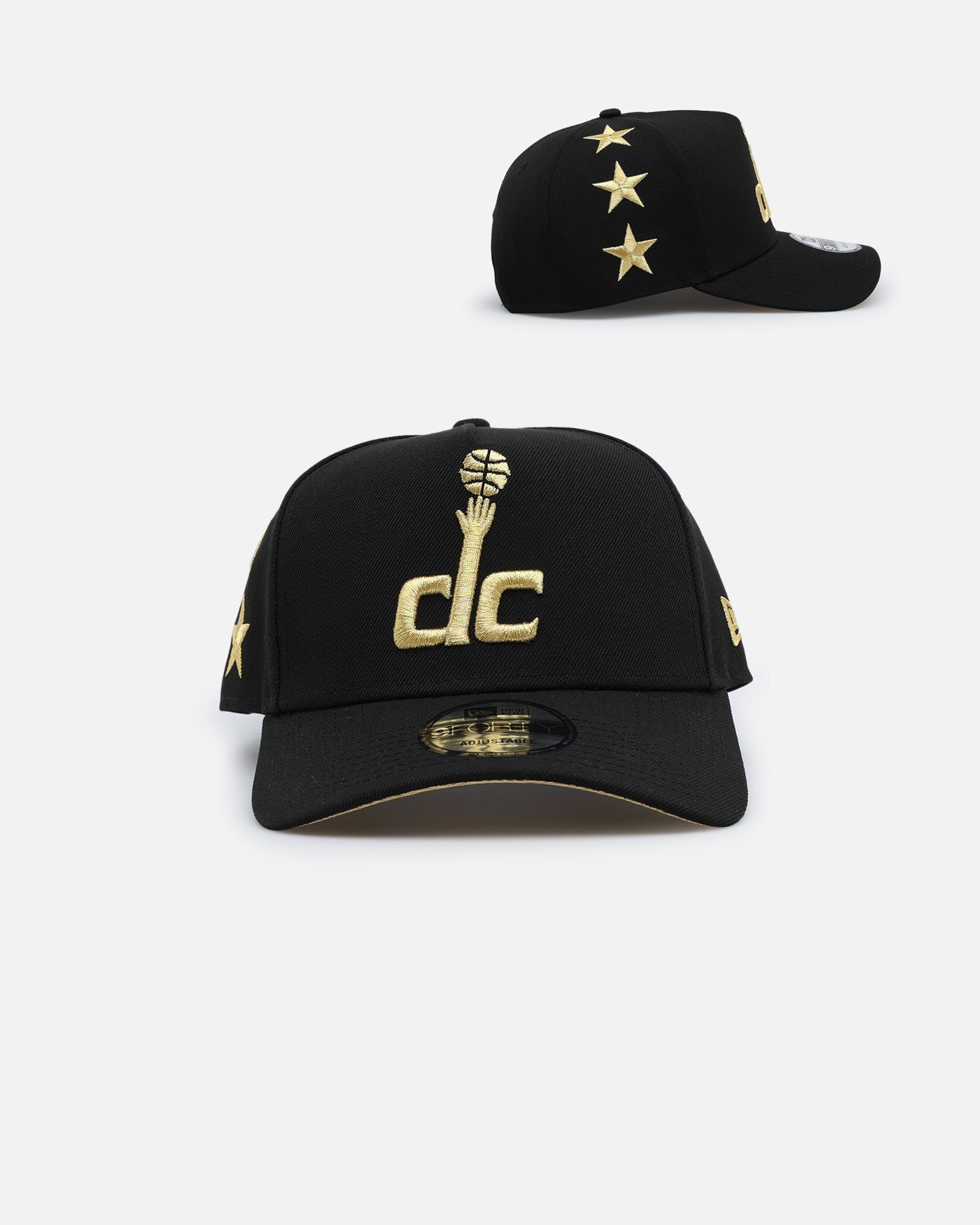 New Era Washington Wizards 'NBA Gold Links' 9FORTY A-Frame Snapback Black/Gold sold by Culture Kings