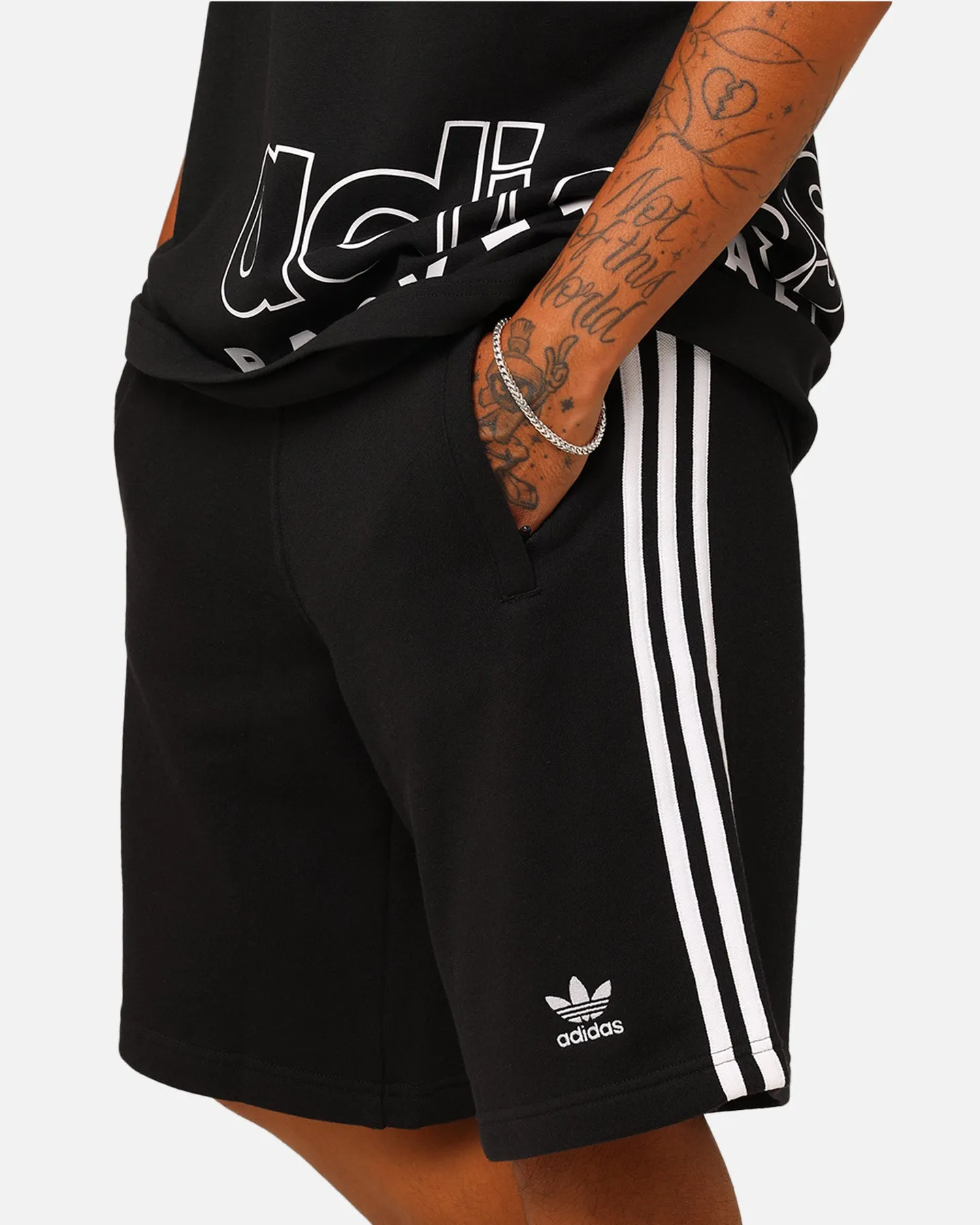 Adidas Adicolour Classics 3-Stripes Sweat Shorts Black sold by Culture Kings product image thumbnail 4