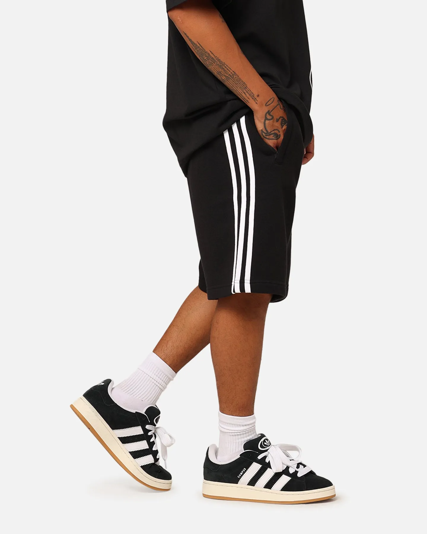 Adidas Adicolour Classics 3-Stripes Sweat Shorts Black sold by Culture Kings product image thumbnail 5
