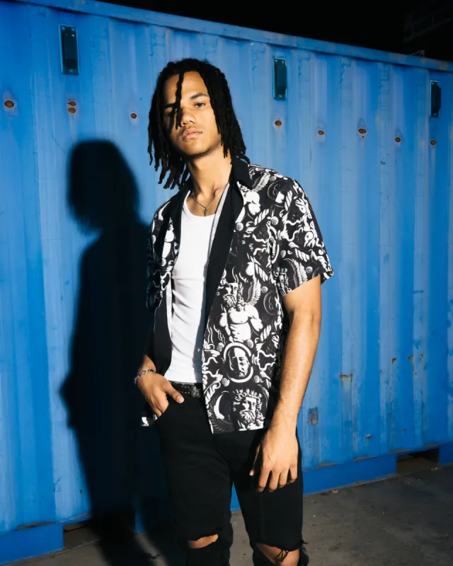 Saint Morta Mad God Short Sleeve Shirt Black/White sold by Culture Kings