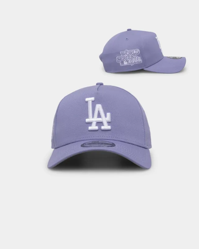 New Era Los Angeles Dodgers 9FORTY A-Frame Snapback Lavender sold by Culture Kings