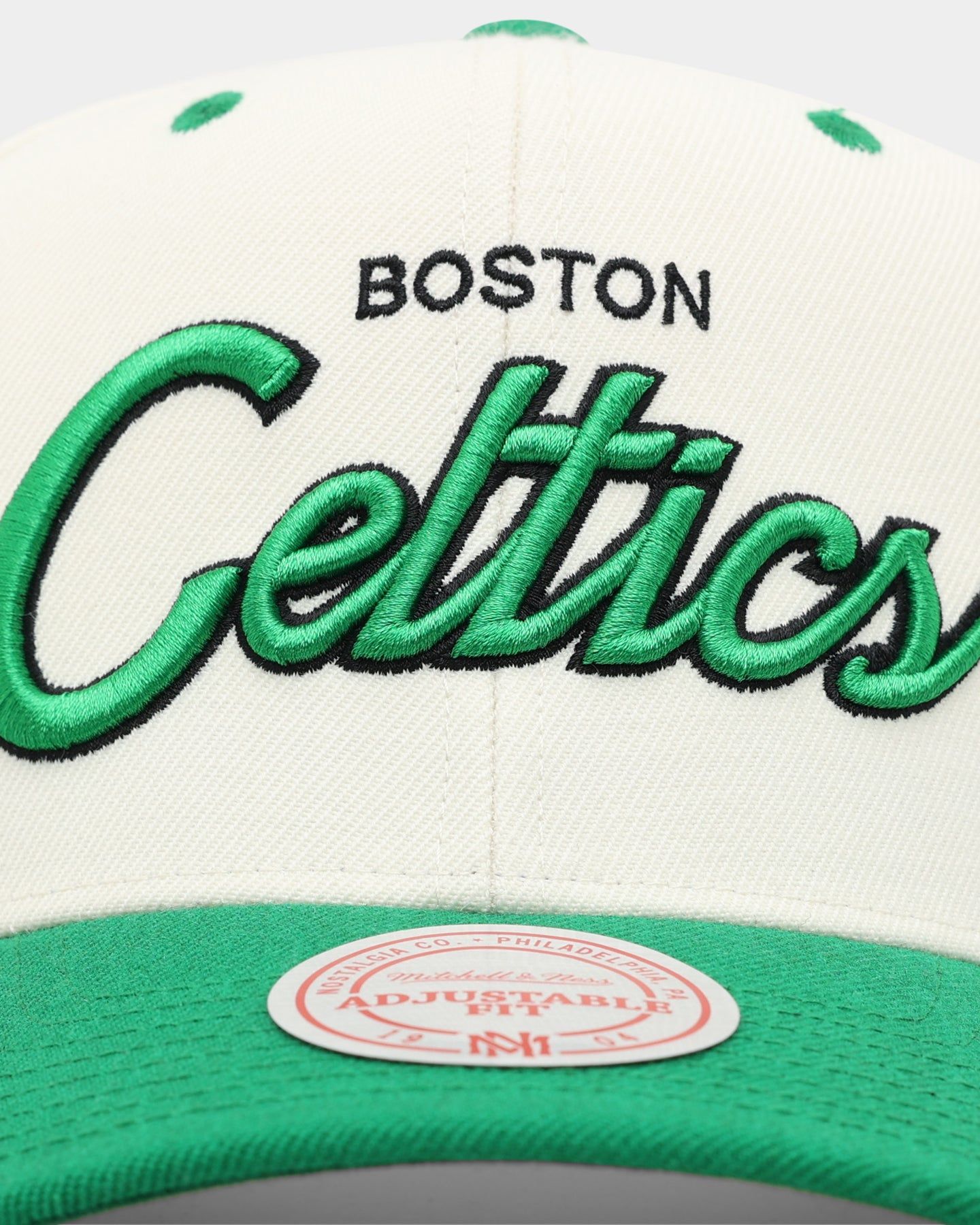 Mitchell & Ness Boston Celtics Team Script OG Snapback Cream White sold by Culture Kings product image thumbnail 5