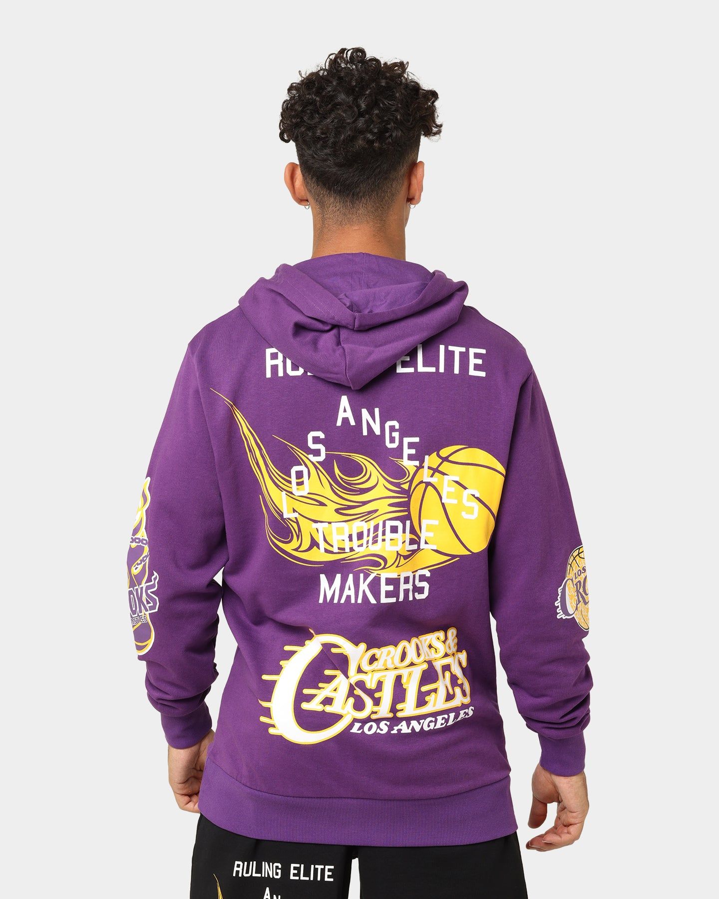 Crooks & Castles LA Serif Hoodie Purple sold by Culture Kings product image thumbnail 5
