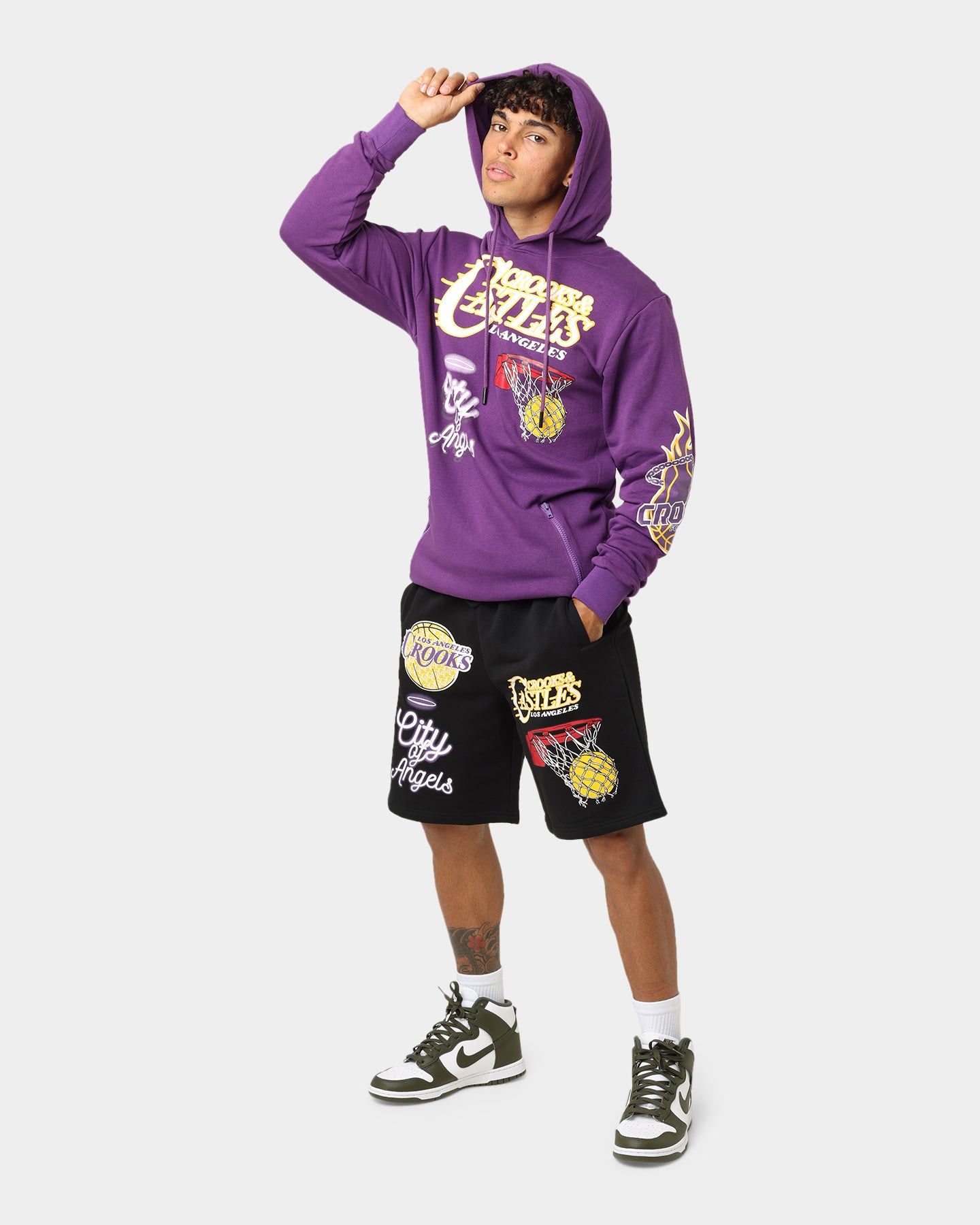 Crooks & Castles LA Serif Hoodie Purple sold by Culture Kings product image thumbnail 3
