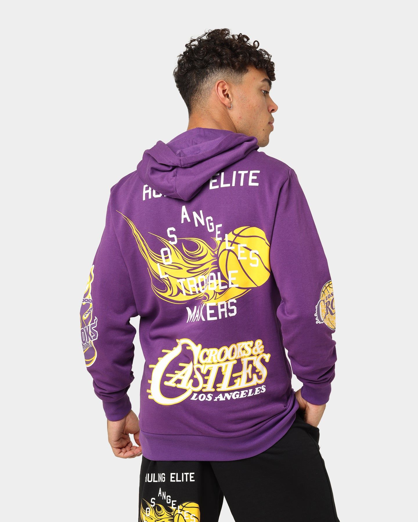 Crooks & Castles LA Serif Hoodie Purple sold by Culture Kings product image thumbnail 2