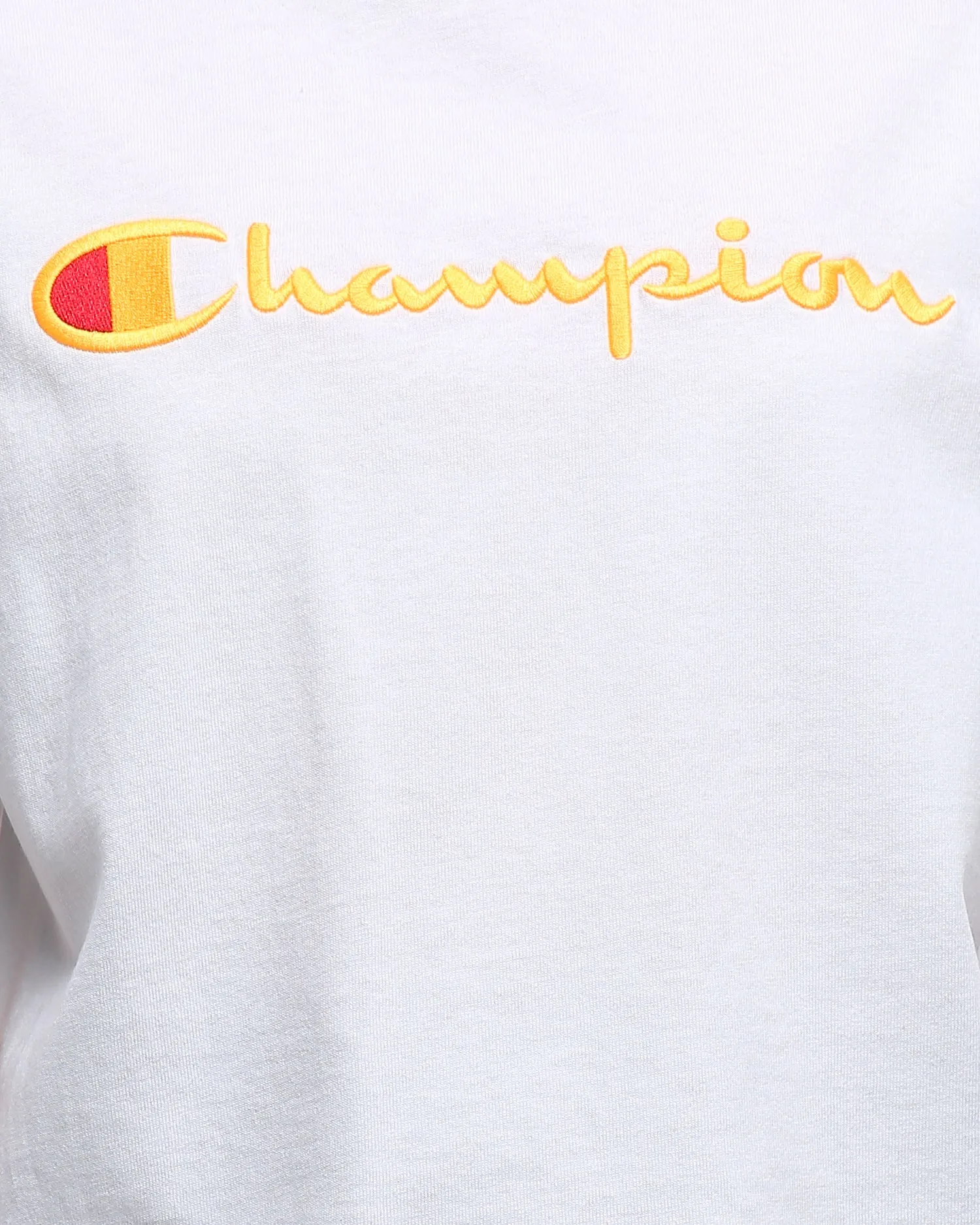 Champion Women's Heritage Script Crop Tee White/ Coral sold by Culture Kings product image thumbnail 2