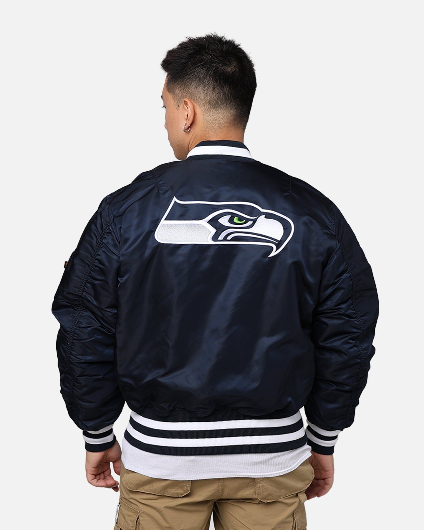 New Era X Alpha Series X NFL Seattle Seahawks MA-1 Bomber Jacket Navy/Black sold by Culture Kings product image thumbnail 5