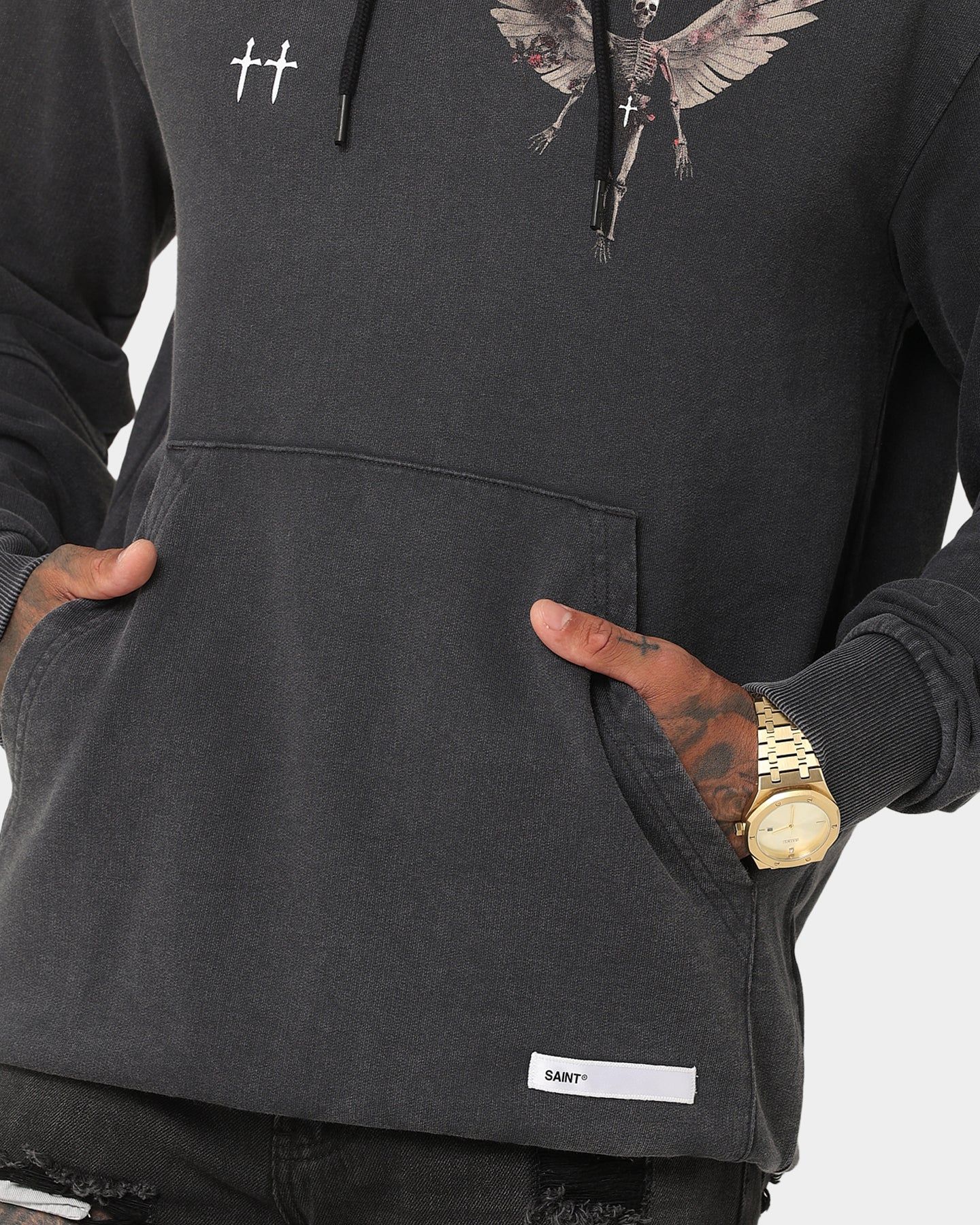 Saint Morta Momento Mori New Age Hoodie Vintage Black sold by Culture Kings product image thumbnail 7