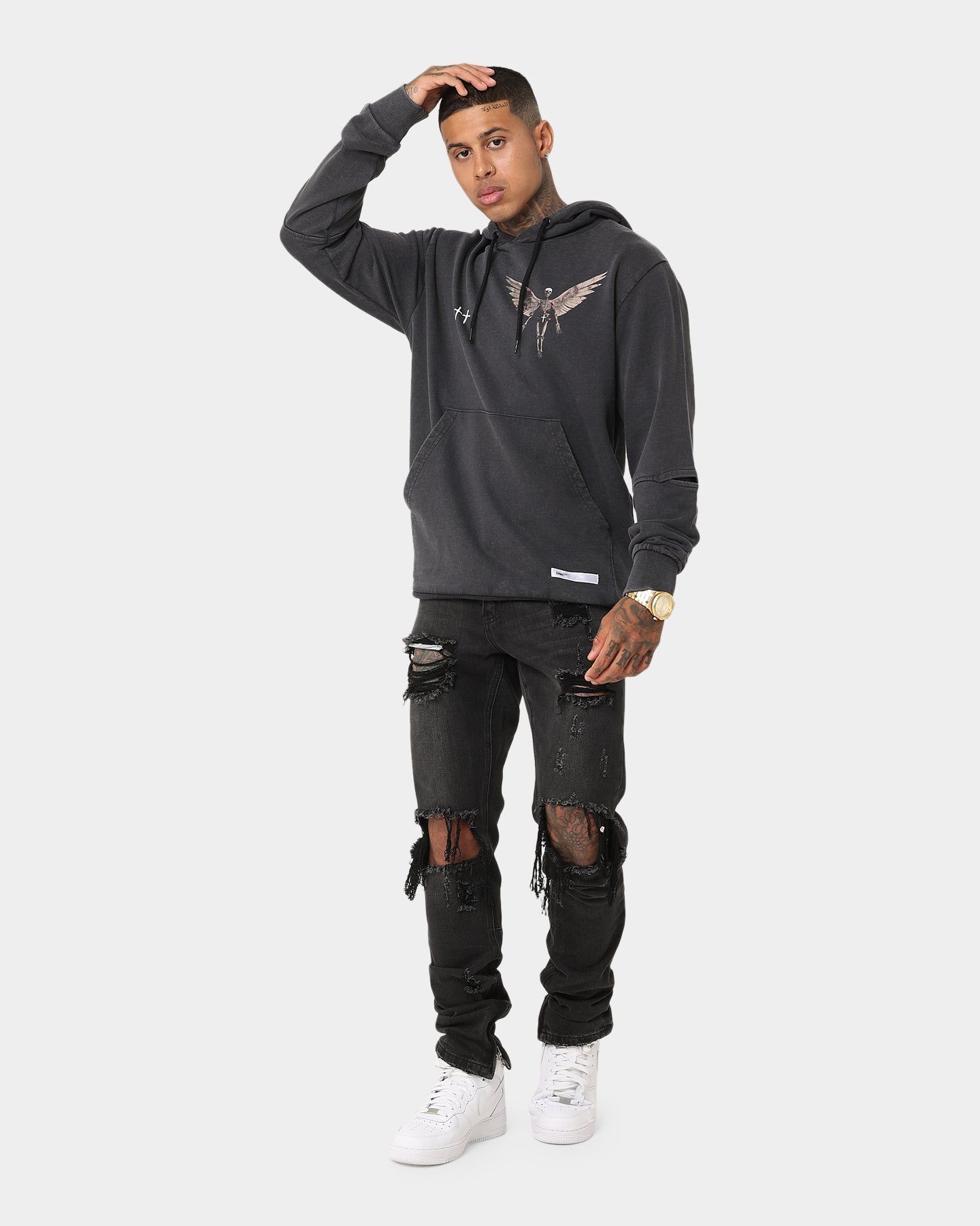 Saint Morta Momento Mori New Age Hoodie Vintage Black sold by Culture Kings product image thumbnail 2