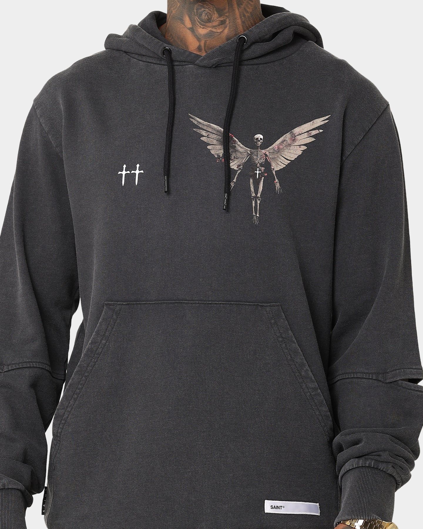 Saint Morta Momento Mori New Age Hoodie Vintage Black sold by Culture Kings product image thumbnail 3