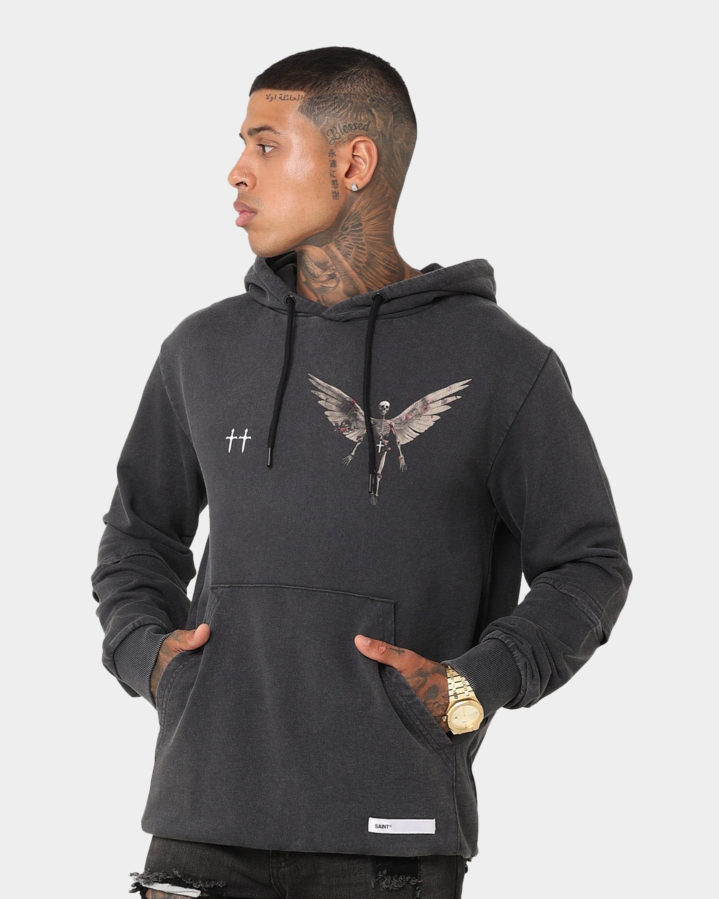 Saint Morta Momento Mori New Age Hoodie Vintage Black sold by Culture Kings product image thumbnail 6