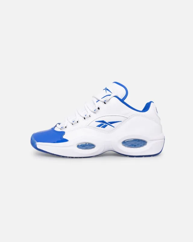 Reebok Question Low "Blue Toe" Footwear White/Electric Cobalt sold by Culture Kings
