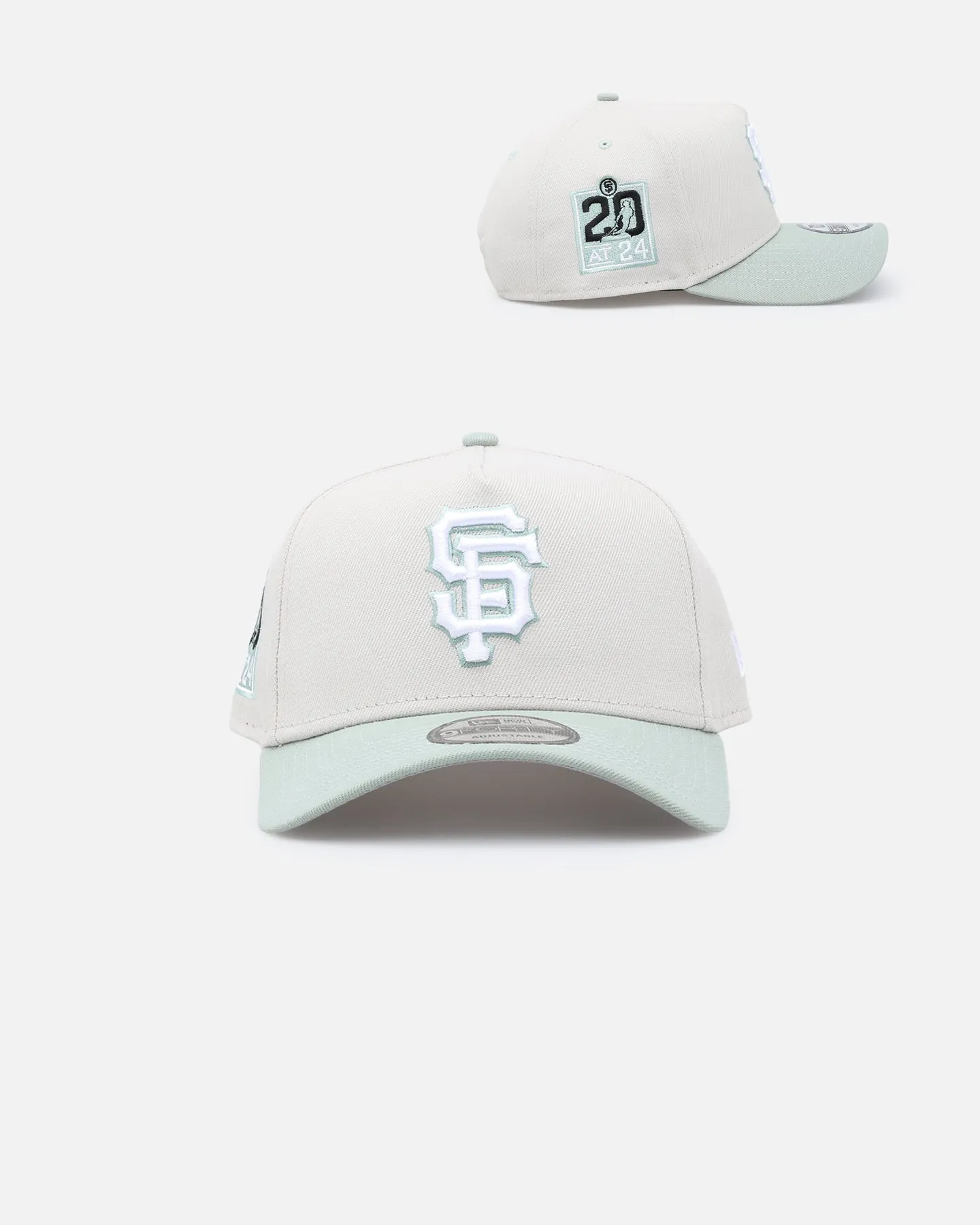 New Era San Francisco Giants 'Sea Glass' 9FORTY A-Frame Snapback Stone/Green sold by Culture Kings