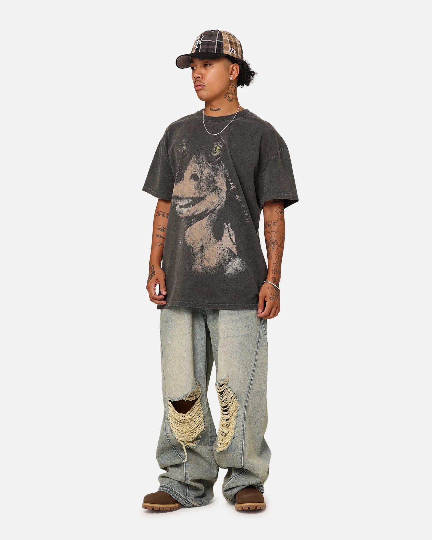 Star Wars Jar Jar Binks Heavyweight T-Shirt Black Wash sold by Culture Kings product image thumbnail 4