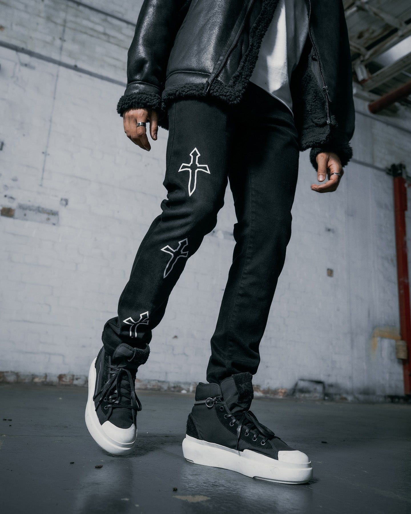 Saint Morta Daggers Skinny Jeans Black sold by Culture Kings