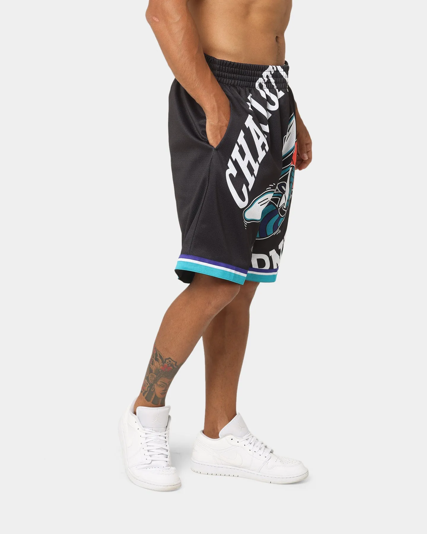 Mitchell & Ness Charlotte Hornets Blown Out Fashion Shorts Black sold by Culture Kings product image thumbnail 5