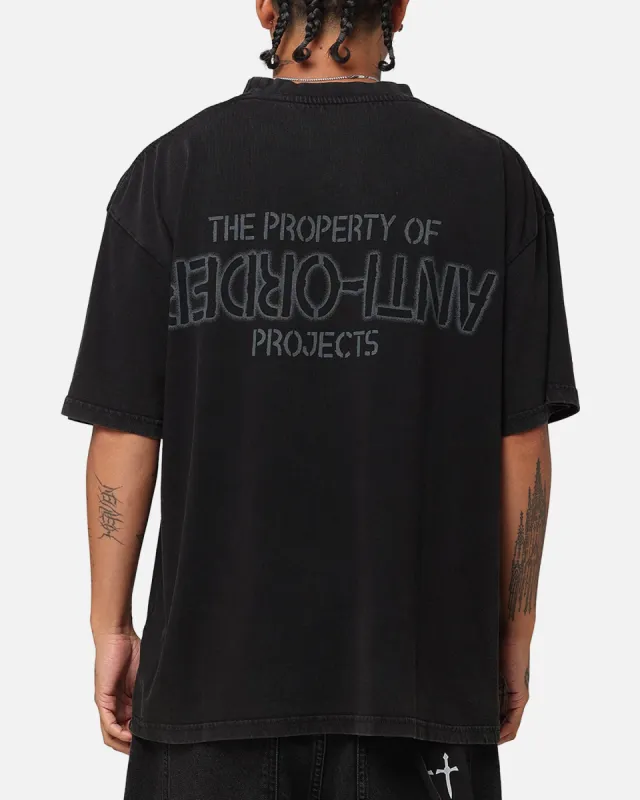 The Anti Order Anti-Order Projects T-Shirt Black Acidwash sold by Culture Kings