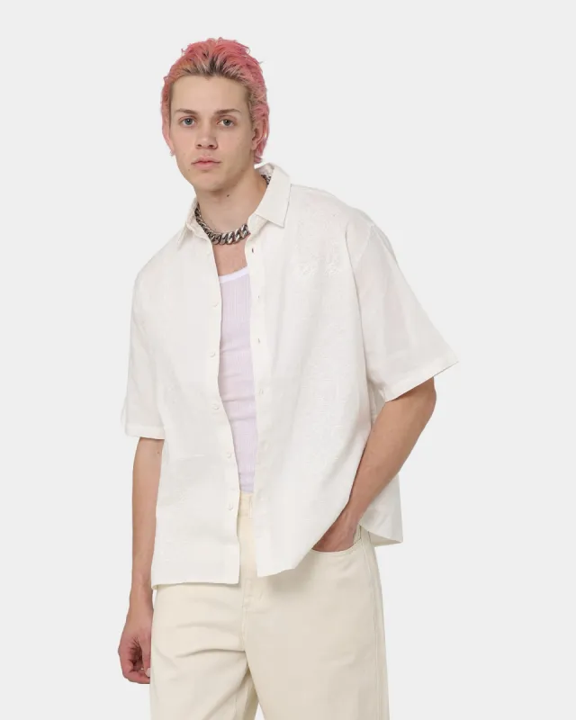 Loiter Utopia Lined Blend Button Up Ecru sold by Culture Kings