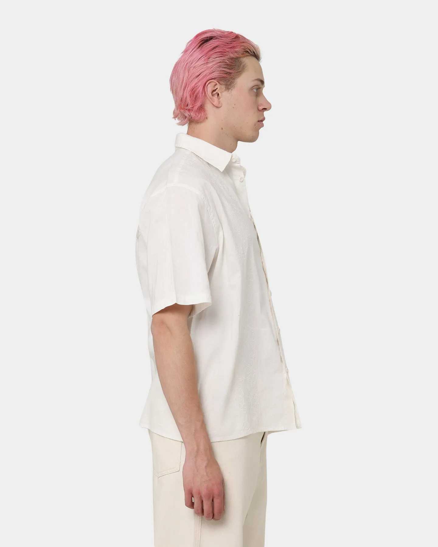 Loiter Utopia Lined Blend Button Up Ecru sold by Culture Kings product image thumbnail 5