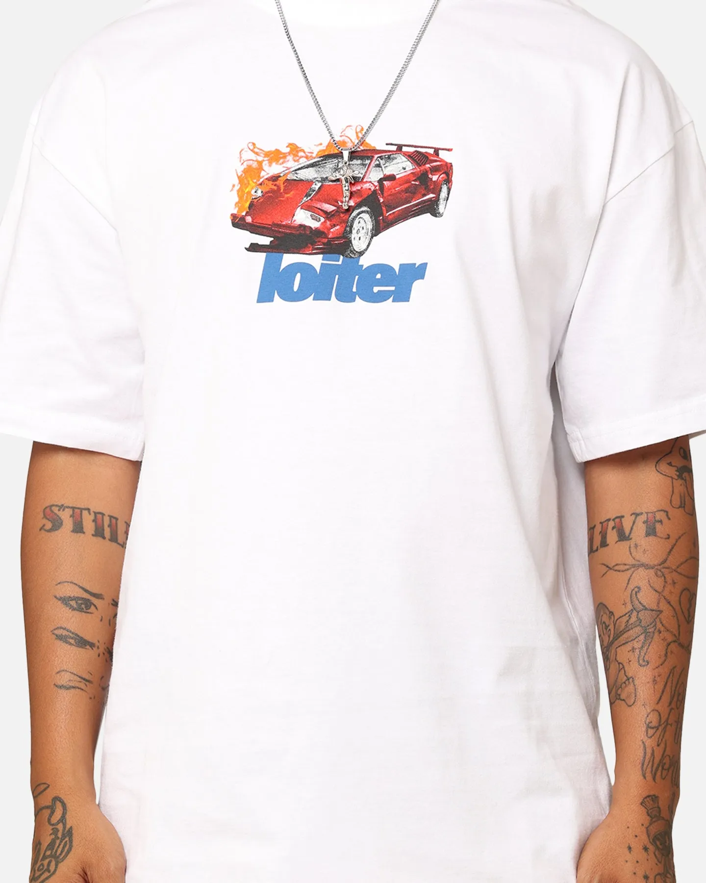 Loiter Collision T-Shirt White sold by Culture Kings product image thumbnail 4