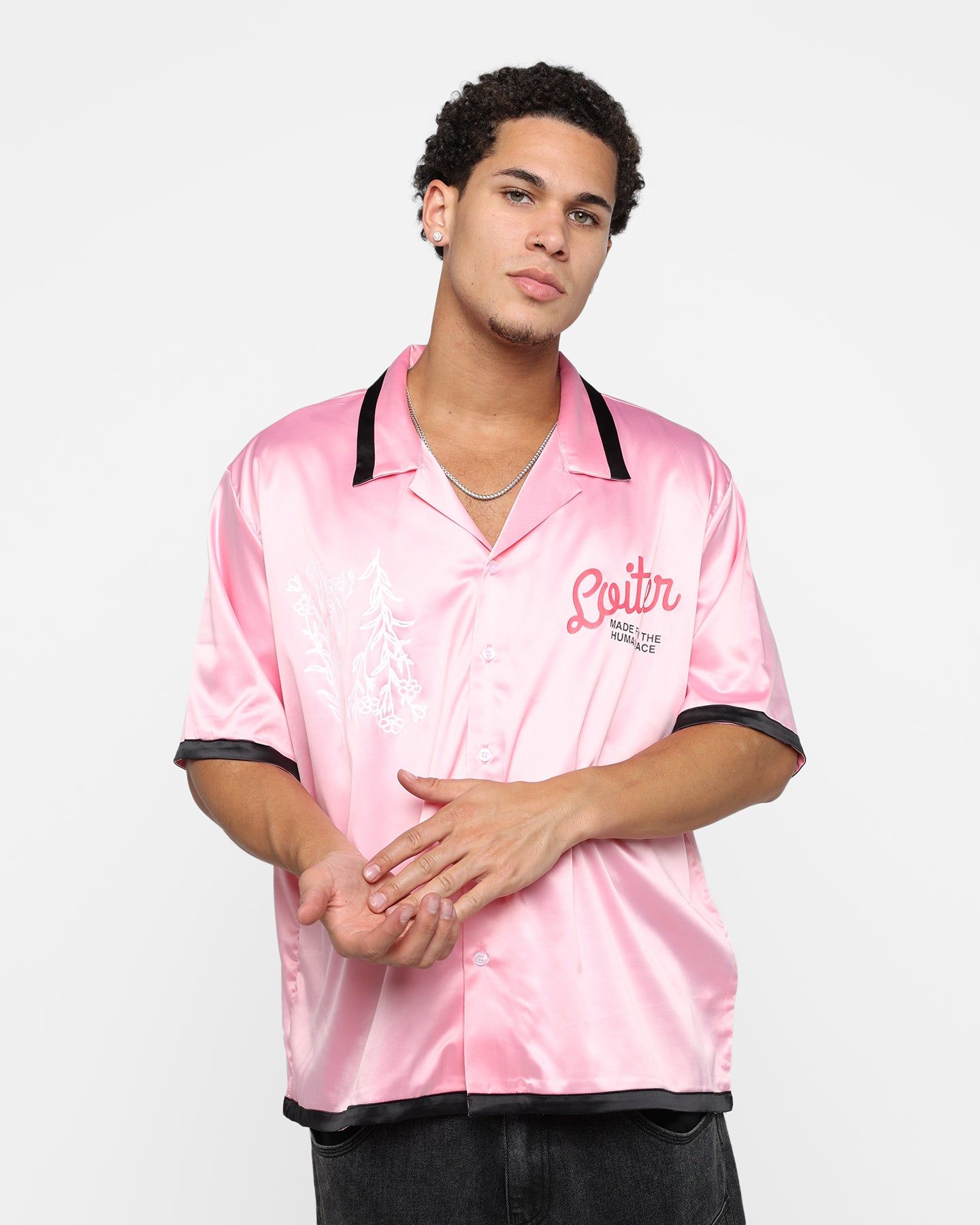 Loiter Flora Button Up T-Shirt Pink sold by Culture Kings product image thumbnail 2