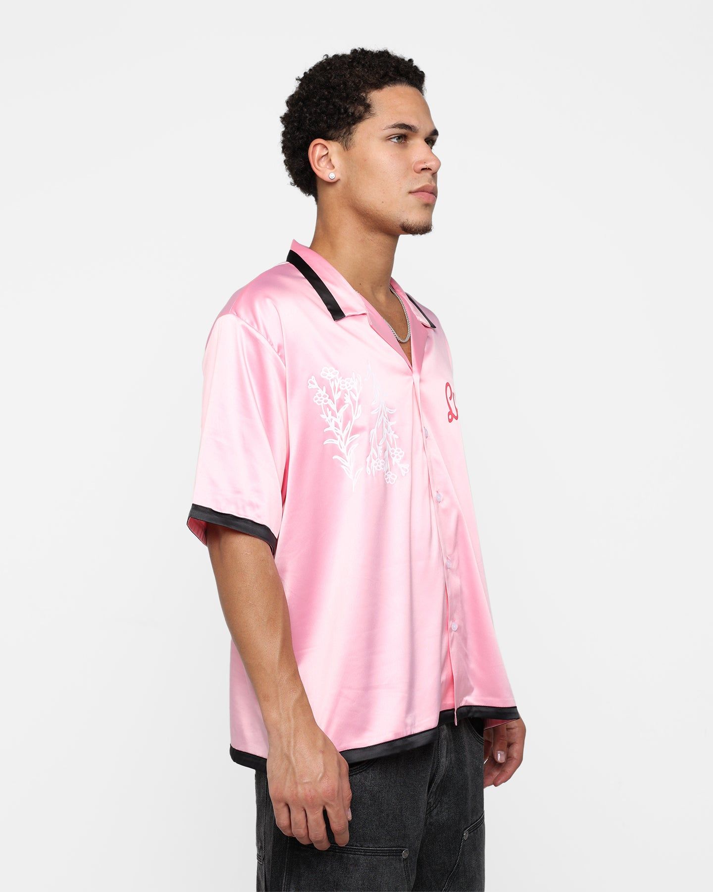Loiter Flora Button Up T-Shirt Pink sold by Culture Kings product image thumbnail 6