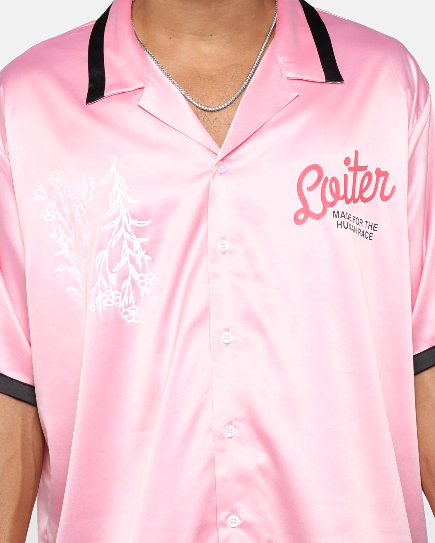 Loiter Flora Button Up T-Shirt Pink sold by Culture Kings product image thumbnail 4