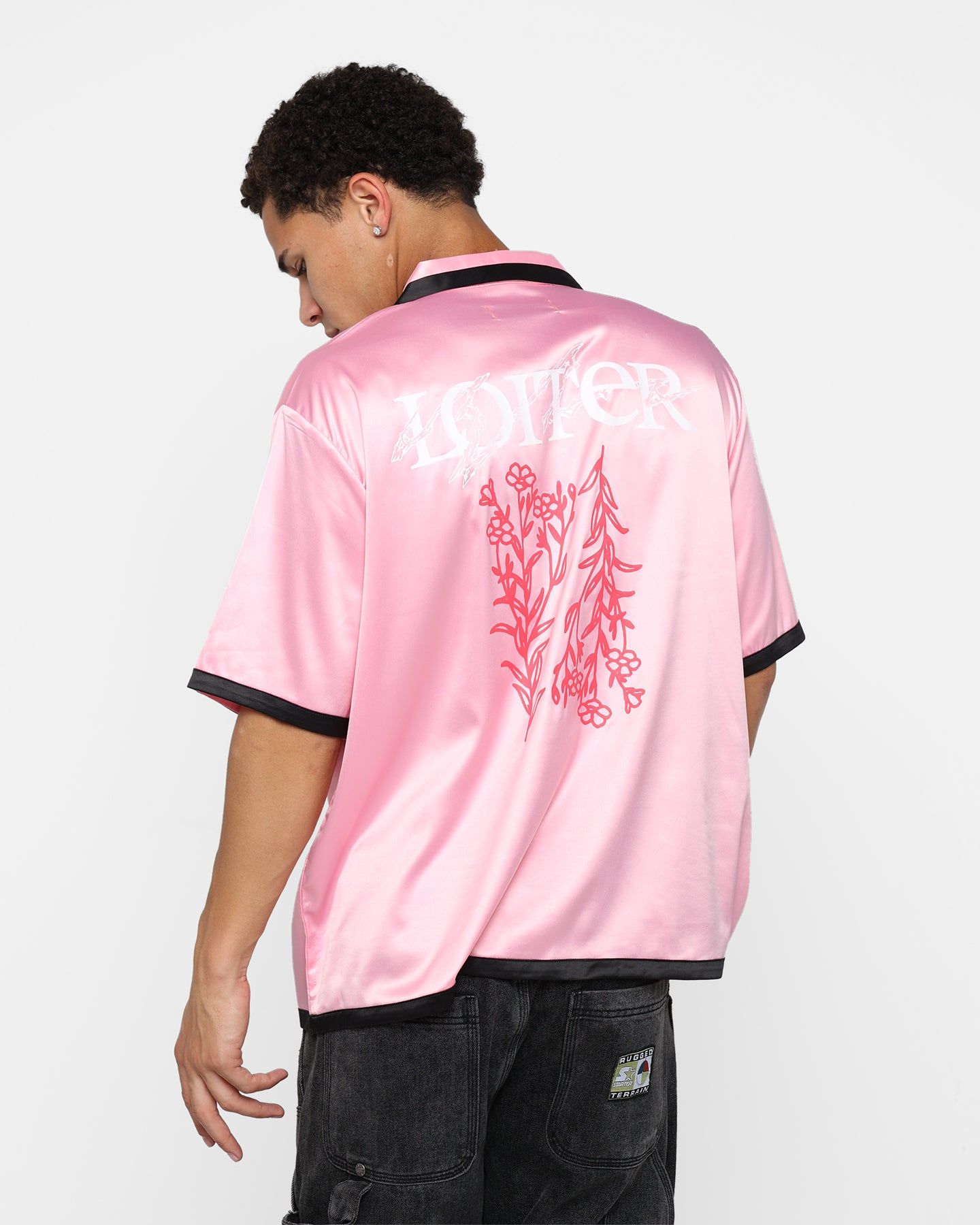 Loiter Flora Button Up T-Shirt Pink sold by Culture Kings