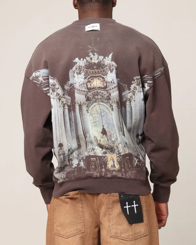 Saint Morta Divine Reverence Boxy Crewneck Brown sold by Culture Kings