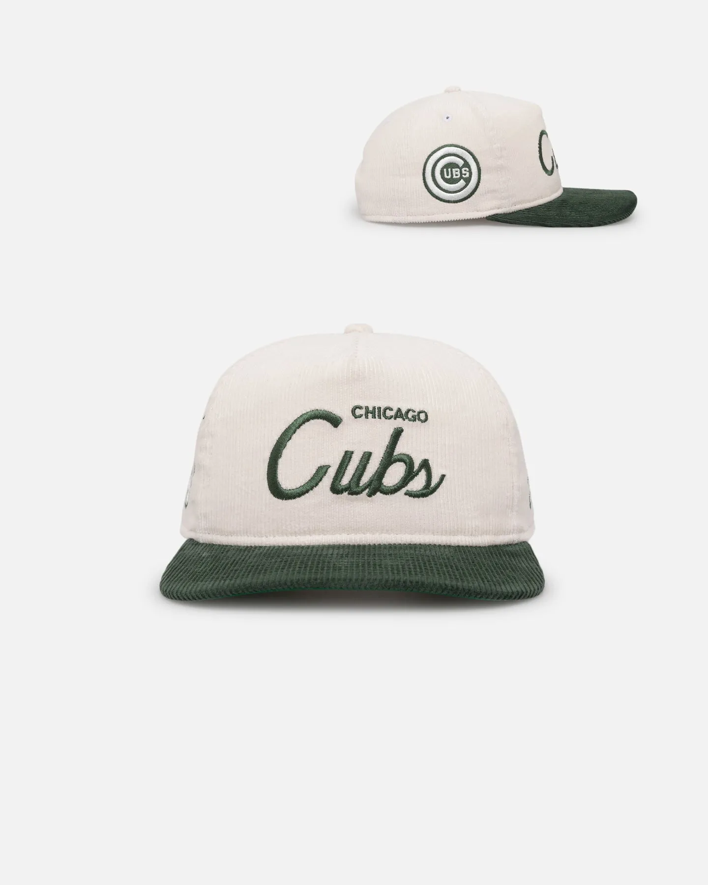 New Era Chicago Cubs 'Currency Corduroy' Golfer Pre-Curved Snapback Chrome White sold by Culture Kings