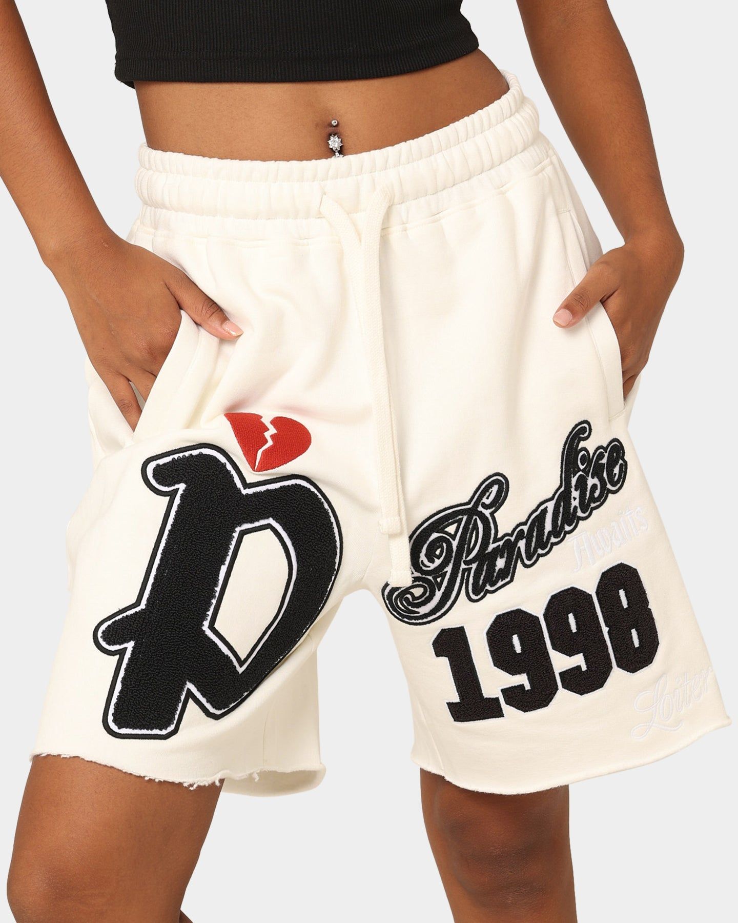Loiter Paradise Fleece Shorts White sold by Culture Kings product image thumbnail 4