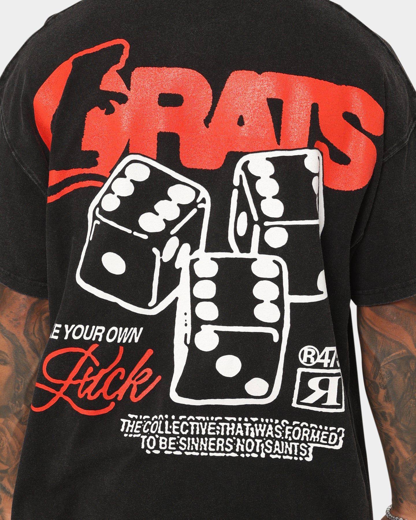 Rats Get Fat Own Luck Vintage T-Shirt Washed Black sold by Culture Kings product image thumbnail 5