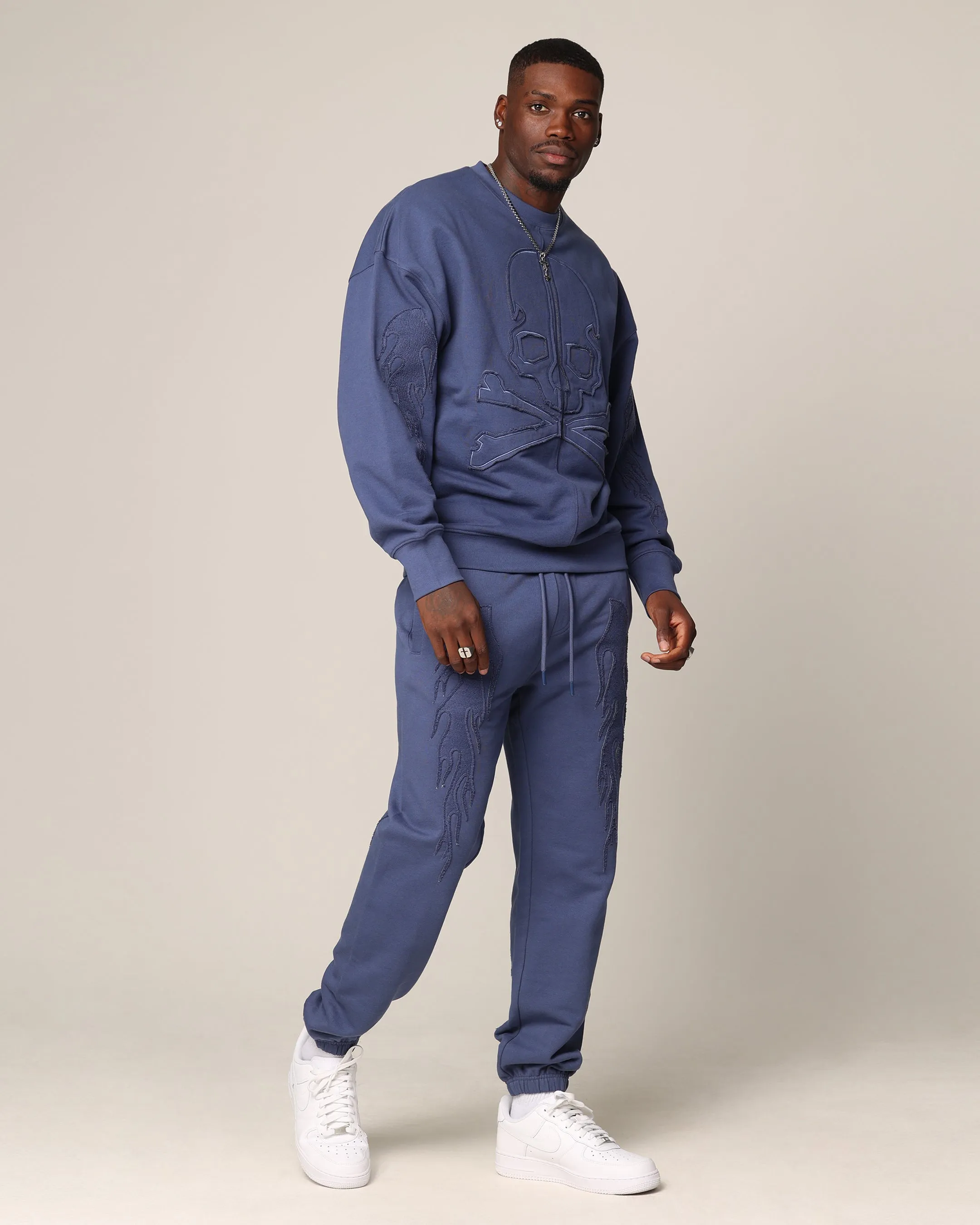 Saint Morta Hellfire Boxy Crewneck Petrol Blue sold by Culture Kings product image thumbnail 2