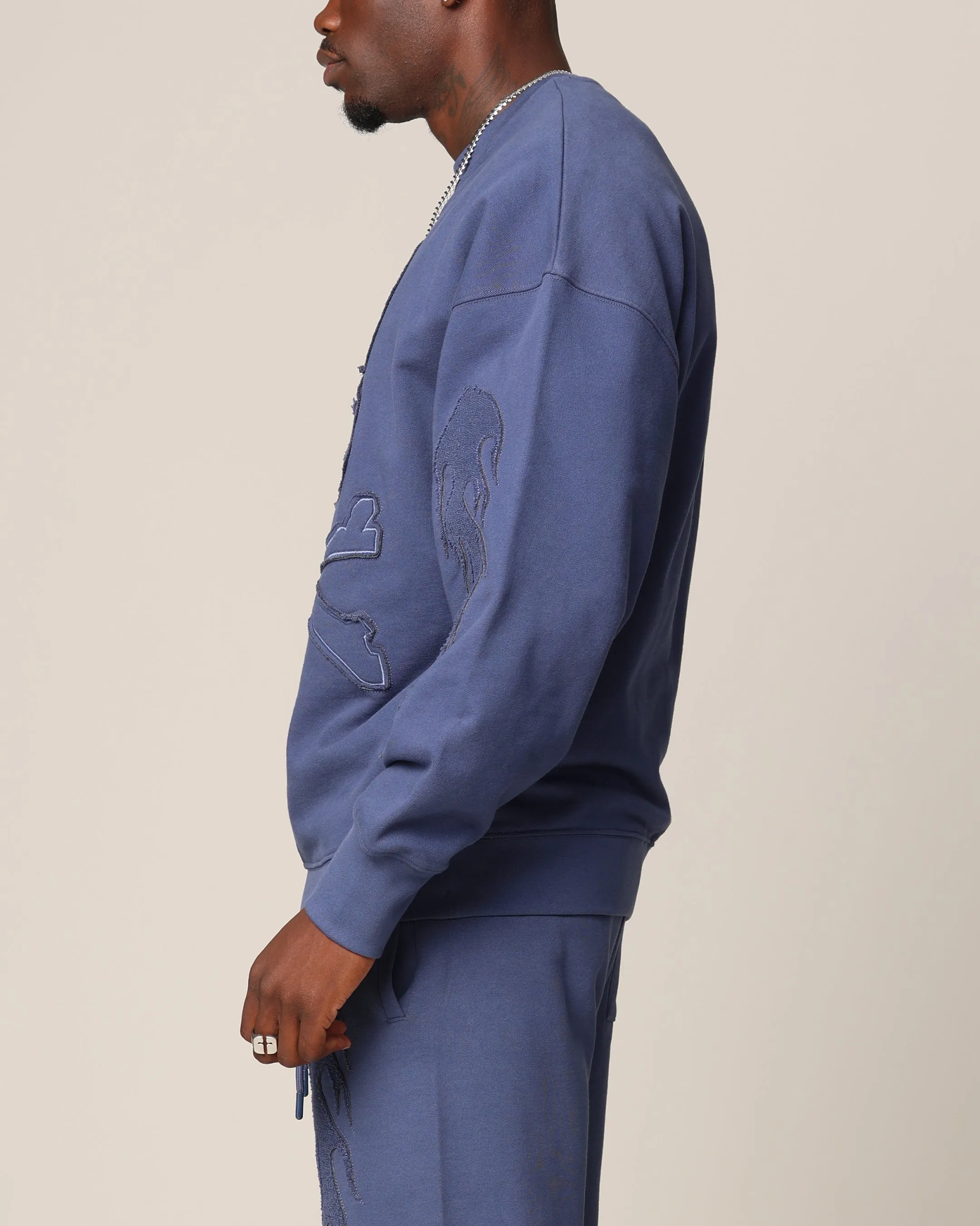 Saint Morta Hellfire Boxy Crewneck Petrol Blue sold by Culture Kings product image thumbnail 5
