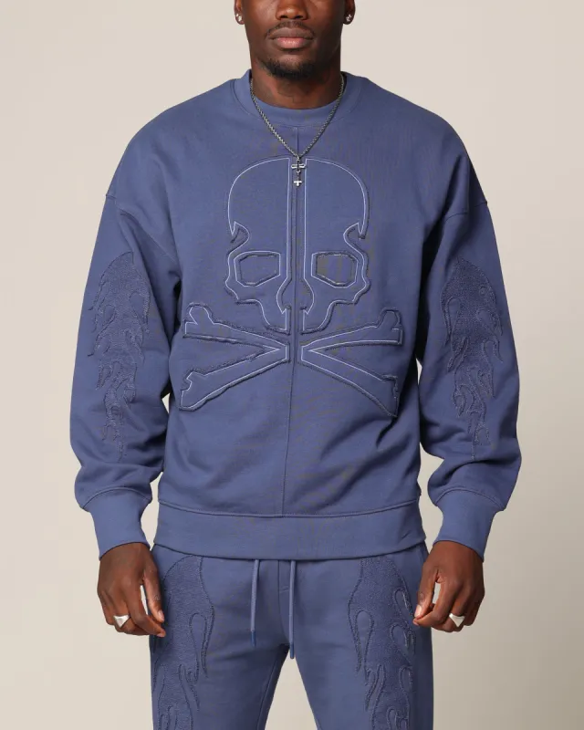 Saint Morta Hellfire Boxy Crewneck Petrol Blue made by Culture Kings