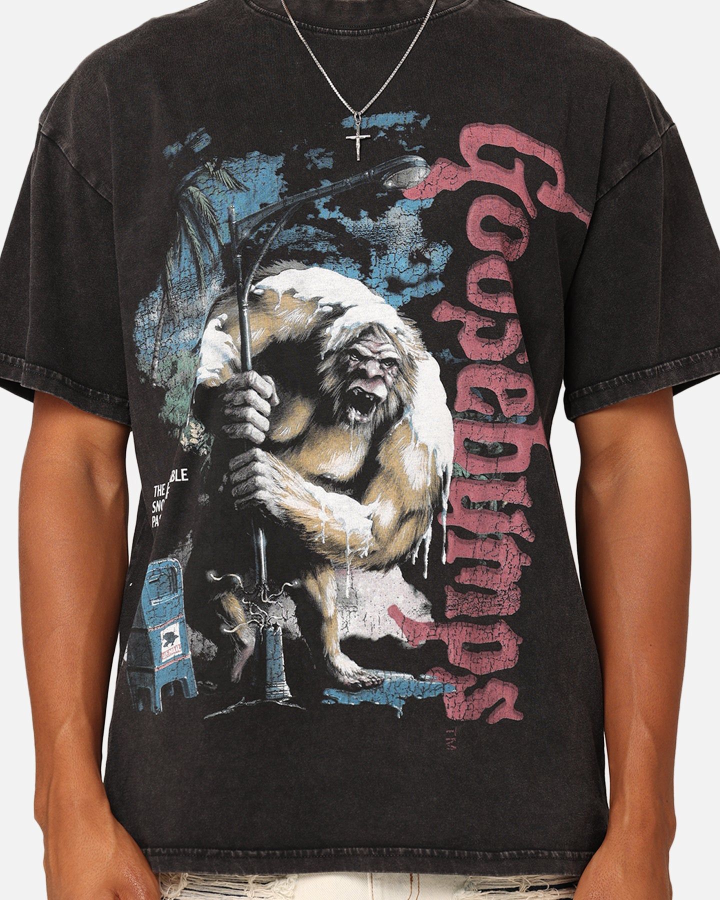 American Thrift X Goosebumps Abominable Snowman Vintage T-Shirt Black Wash sold by Culture Kings product image thumbnail 3