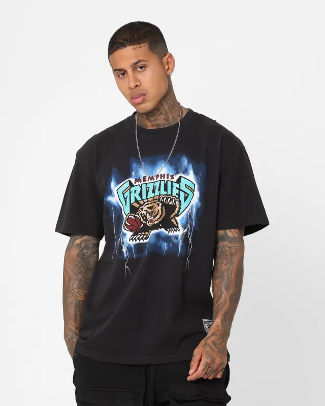 Mitchell & Ness Memphis Grizzlies Logo Lightning T-Shirt Black sold by Culture Kings