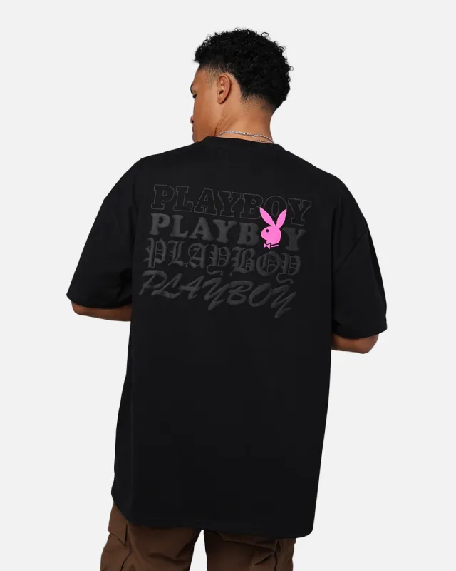 Playboy By Culture Kings Stacked T-Shirt Black sold by Culture Kings
